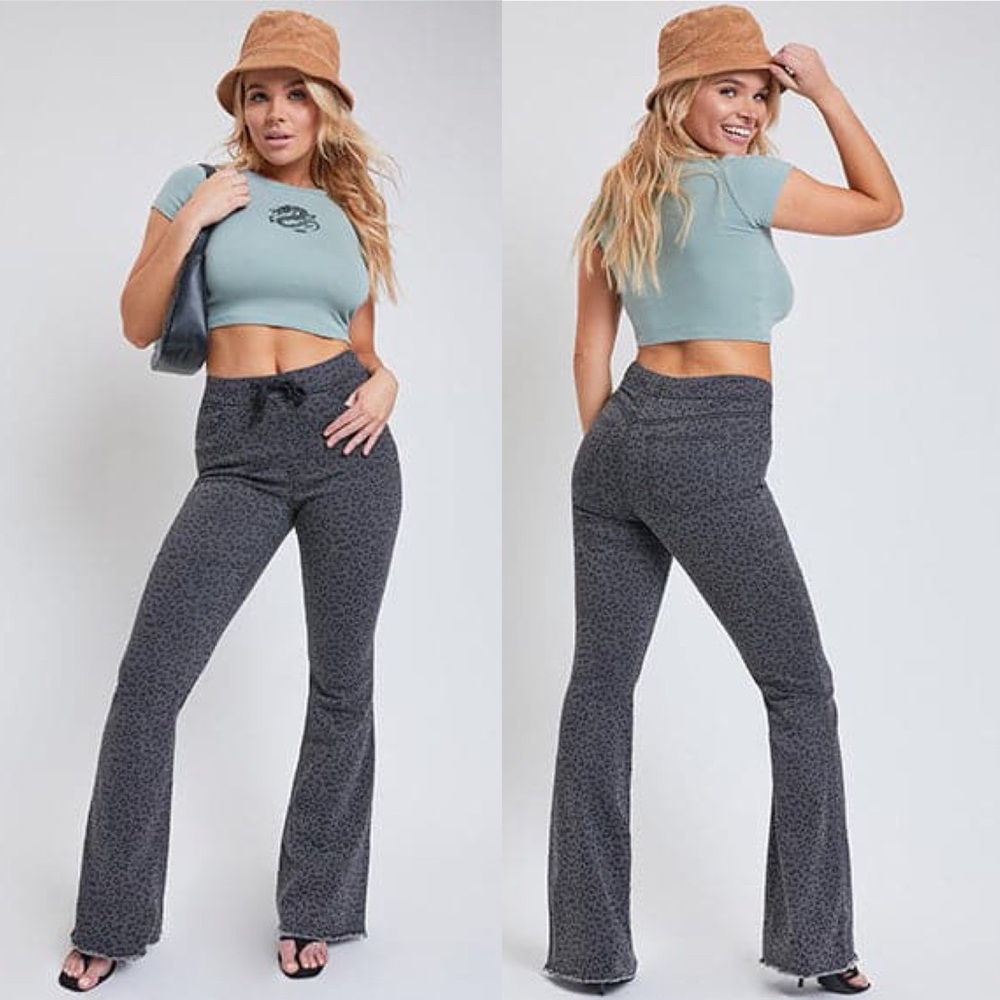 YMI High Rise Flare‎ Jogger Large NWT